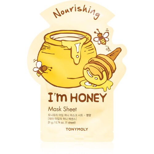 TONYMOLY I'm HONEY maska iz platna z vlažilnim in pomirjajočim učinkom 21 g Cene
