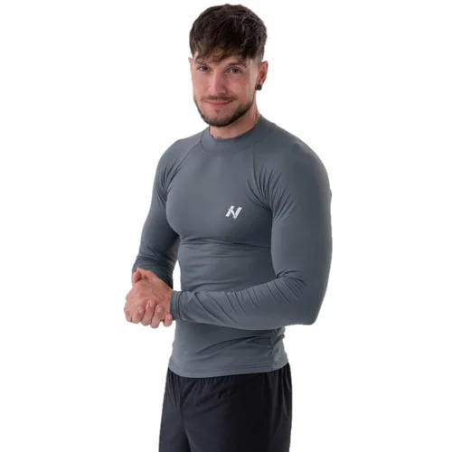 NEBBIA Functional T-shirt with Long Sleeves Active Grey L