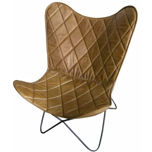 Antic Line Smeđa kožna stolica -