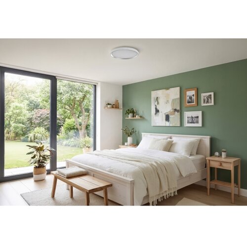 Kanlux 46280-LED prigu&amp;scaron;iva svetiljka LIXAN 47W/230V 3000-6500K prečnik 38,6 cm bela/srebrna, sa daljinskim upravljačem Slike