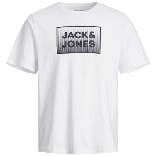 Jack & Jones Majica 'STEEL' crna / bijela