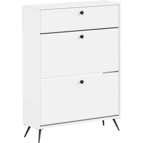  Ormar za cipele BREDA 78 x 24 x 103 cm Konstruirano drvo Bijela Cene