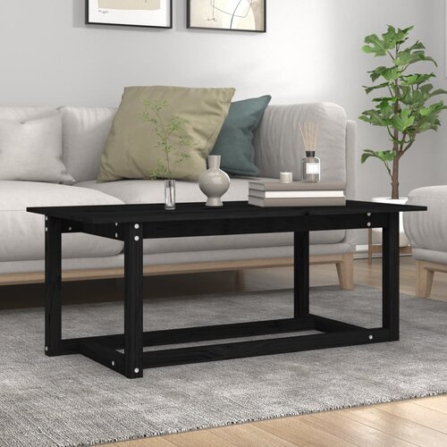  Stolić za kavu crni 110 x 55 x 45 cm od masivne borovine Cijene
