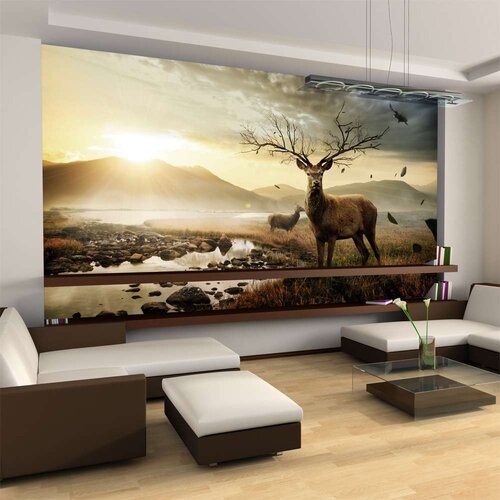  Tapeta - Deers by mountain stream 450x270 Slike
