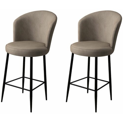 HANAH HOME fora - cappuccino, black cappuccinoblack bar stool set (2 pieces) Slike