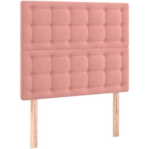 VidaXL Posteljno vzglavje 2 kosa roza 100x5x78/88 cm žamet, (20792997) Slike