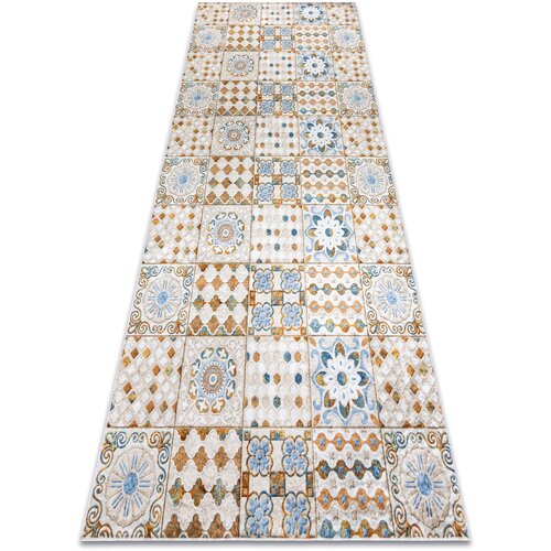 RugsX Preproge ANDRE 53010 pralna preproga Lizbonske plo&scaron;čice, 80x200 cm Bež Cene