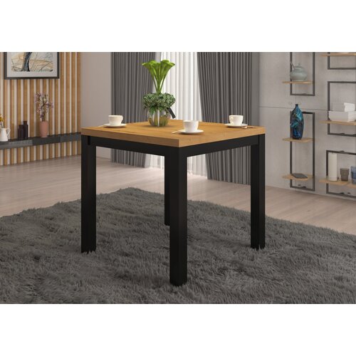 ADRK Moderna kvadratna stoli� za kavu OLAF 1 80x80 - HRAST ARTISAN-CRNA MAT Cijene