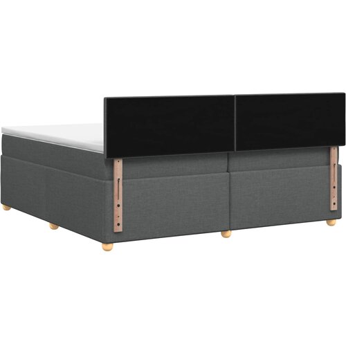  Boxspring krevet s madracem Tamnosiva 200 x 200 cm Tkanina Slike