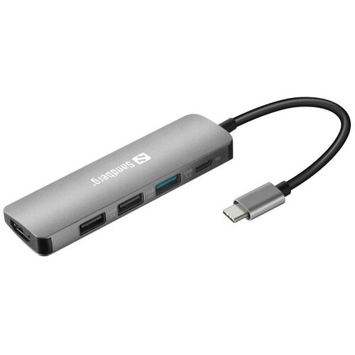 Sandberg USB-C priklopna postaja na HDMI + 3x USB 3.0 in Power Delivery 100W - 136-32 Cene