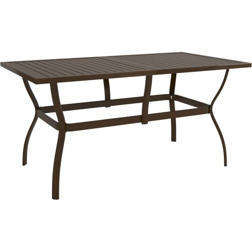 vidaXL Vrtna miza rjava 140x80x72 cm jeklo Cene