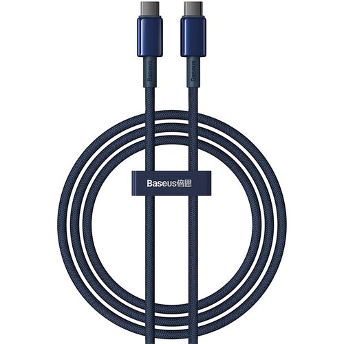 BZ Baseus Tungsten Gold USB-C na USB-C Kabel, 100W, 1m - Modra, (22006856) Cene