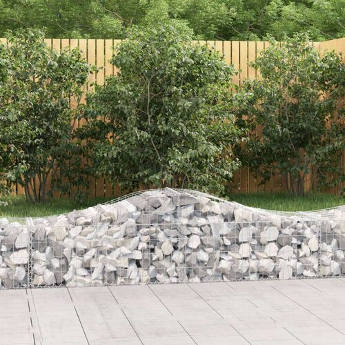  Lučne gabionske ko&amp;scaron;are 14 kom 200x50x40/60 cm pocinčano željezo Slike