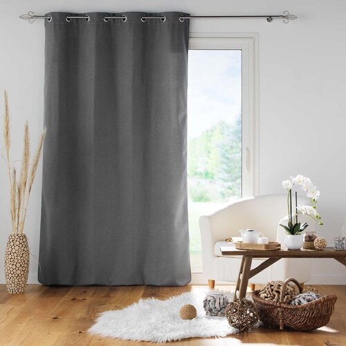 Douceur d int&amp;eacute;rieur Antracitno siva zavjesa sa zvučnom izolacijom 140x260 cm Jupiter &amp;ndash; Slike