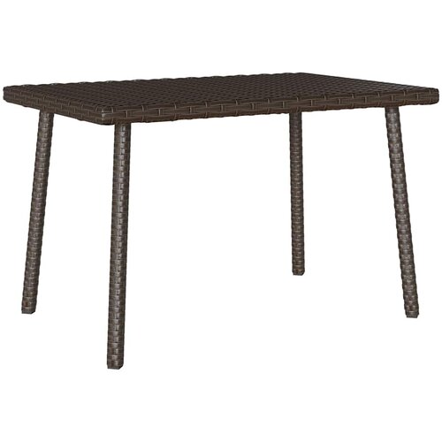 vidaXL Vrtna kavna miza pravokotna rjava 60x40x37 cm poli ratan, (21830321) Cene