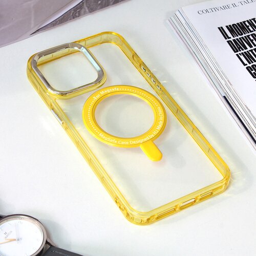 Torbica frame magsafe za iphone 15 pro max 6.7 zuta Slike