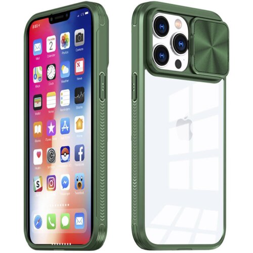 Onasi Lens Cover silikonski ovitek za&amp;scaron;čita za iPhone 11 - prozorno/zelen Slike
