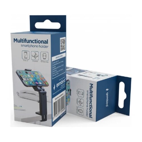 Gembird TA-CH-CLIP-01 Multifunctional smartphone holder, black Cene