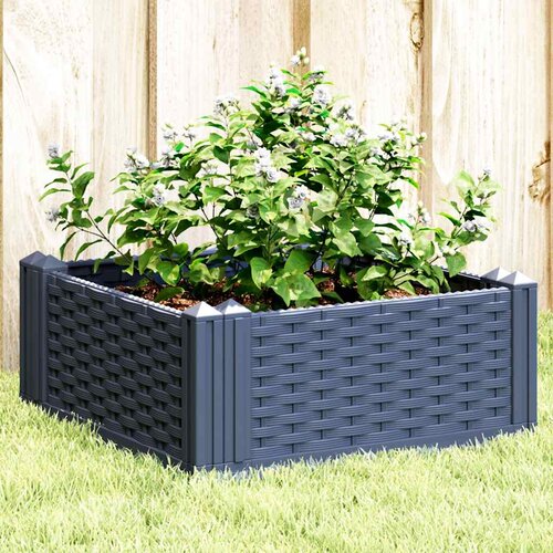  Vrtna sadilica s klinovima plava siva 42,5 x 42,5 x 28,5 cm PP Cijene