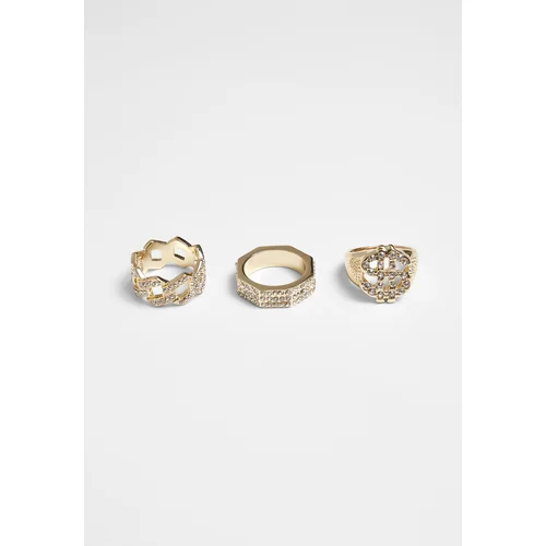 Urban Classics Rings - 3pcs - gold colors Urban Classics Rings - 3pcs - gold colors