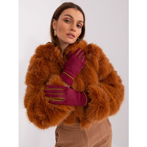 Wool Fashion Italia Gloves-AT-RK-238601.25P-burgundy Slike