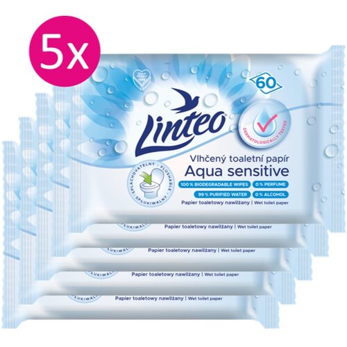 Linteo Aqua Sensitive vlažilni toaletni papir Slike
