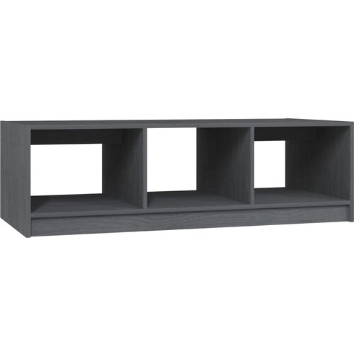 Maison Chic Klubska mizica - kavna mizica - Nizka mizica siva 110x50x34 cm trdna borovina, (21753371) Slike