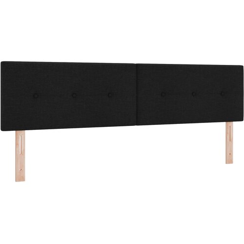 VidaXL Naslon za glavu sa gumbima Crna 180 cm Tkanina Slike