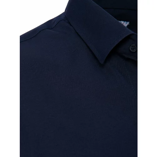 DStreet Elegant dark blue men's shirt