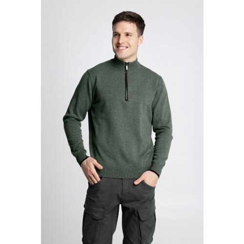 Legendww muski zeleni polu zip dzemper Cene