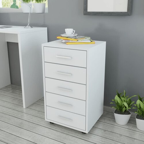 Furnova Pisarni&amp;scaron;ki predalnik s 5 predali bel, (21953842) Slike