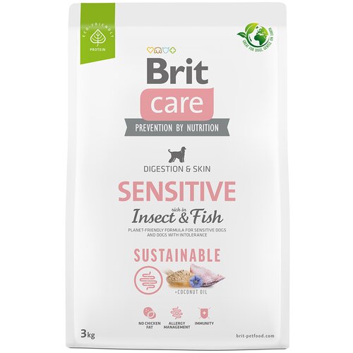 Brit Care Dog Sustainable Sensitive riba & insekti - Varčno pakiranje: 2 x 3 kg Cene