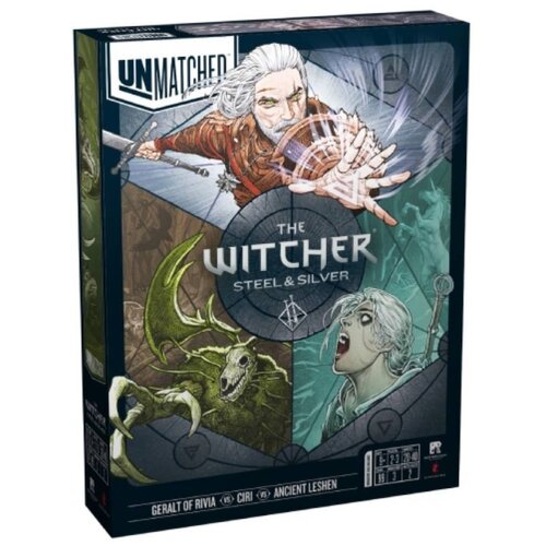 Restoration Games Dru&amp;scaron;tvena igra - Unmatched - The Witcher - Steel And Silverl - ENG Slike