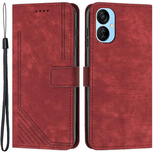 INORCO Za Infinix Note 12 5G/Note 12 Pro 5G PU usnjena torbica za telefon na dotik s črtami, natisnjeno stojalo za denarnico, (22035298) Cene
