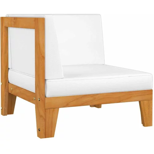 Modularna kutna sofa i krem bijeli jastuci od bagremovog drva