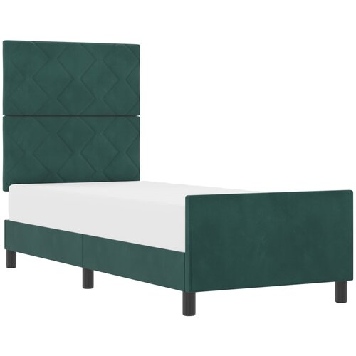 VidaXL Postelja Temno Zelen 80x200 cm Žamet, (22048970) Slike