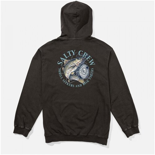 Salty Crew Reel fly vintage hood fleece Crna Slike