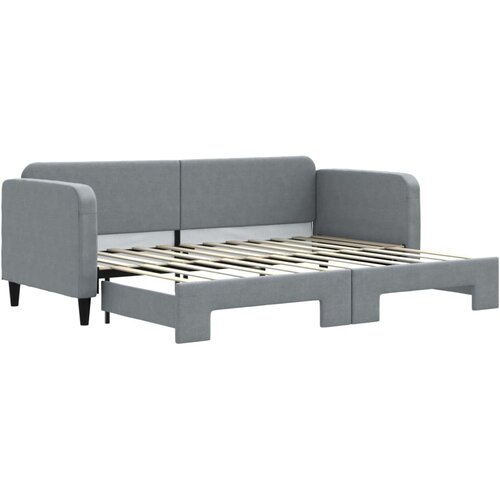 vidaXL izvlečna dnevna postelja svetlo siva 80x200 cm blago, (20929956) Cene
