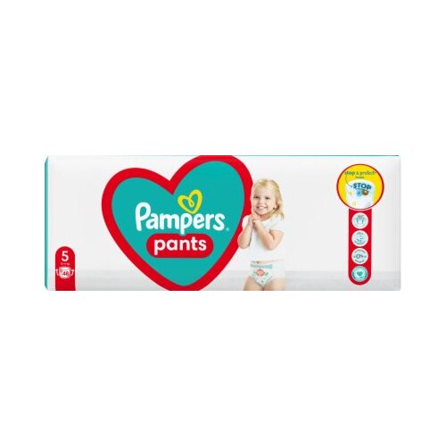 Pampers hlačne plenice Jumbo, velikost 5 (12-17kg), 48 kos Cene