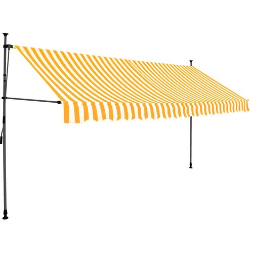 Maison Chic Ročno zložljiva tenda - Senčniki z LED lučkami 400 cm bela in oranžna, (22038571) Cene