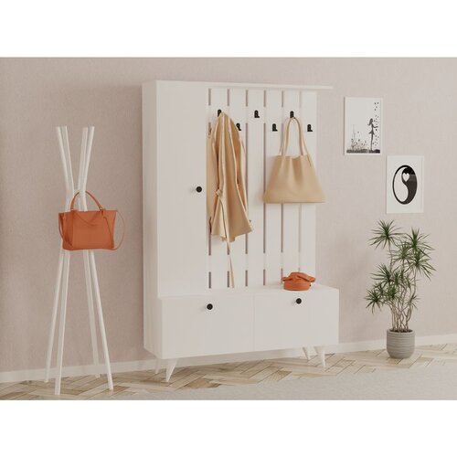 Hanah home Lala - White White Hall Stand Cene