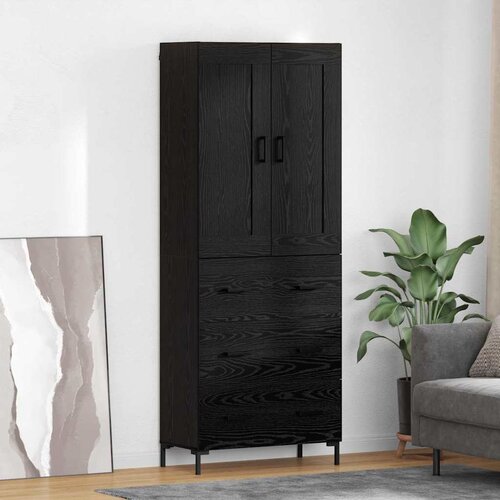  Highboard 2 kom. Crni hrast 69,5 x 34 x 180 cm Slike
