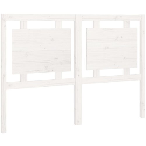 Maison Chic posteljno vzglavje - vzglavna omarica - nočna omarica belo 140,5x4x100 cm trdna borovina, (21705800) Slike