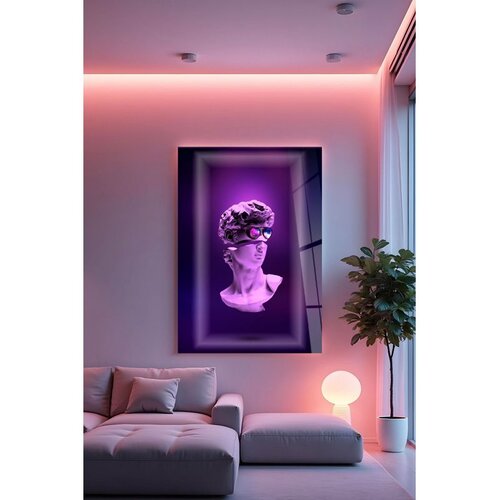 WALLXPERT Hhlneon001 - Višenamenska Tempered Staklena Slika 70 x 100 cm Cene