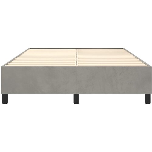  Okvir za krevet s oprugom svjetlosivi 140 x 190 cm bar&amp;scaron;unasti Slike