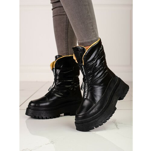 VINCEZA Black women's snow boots on the platform Slike