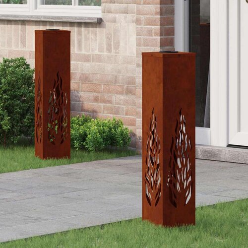  Solarna LED svjetlost za stazu 2 pcs Corten čelik Corten čelik Slike