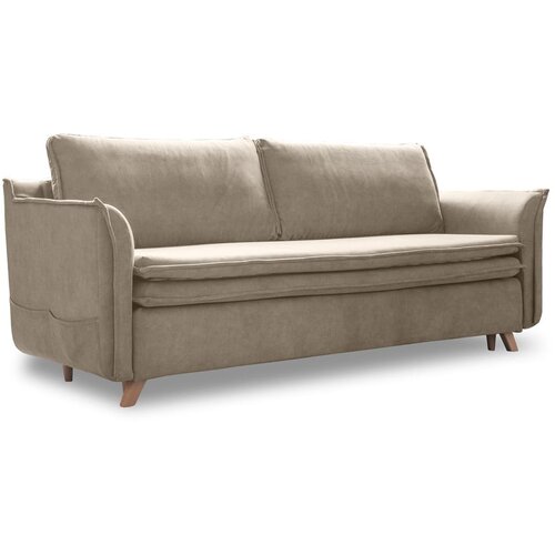 Miuform Bež baršunasta sklopiva sofa 225 cm – Cijene