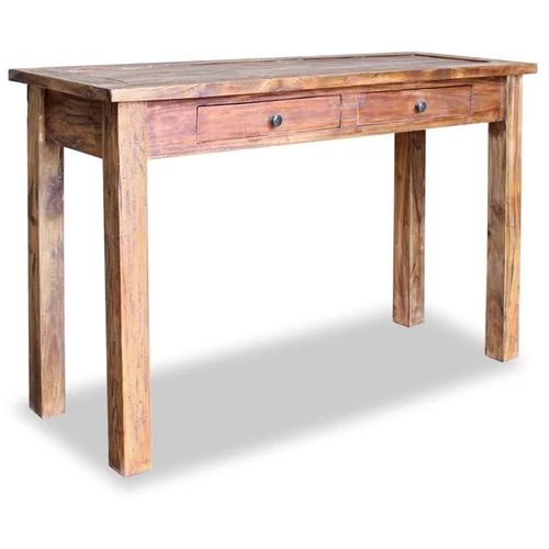  Konzolna mizica iz masivnega predelanega lesa 123x42x75 cm