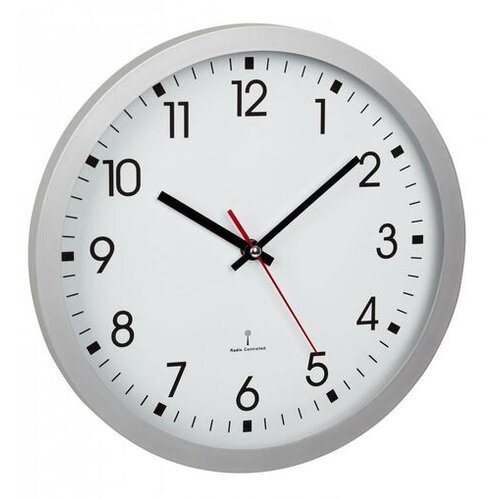 TFA Dostmann 60.3522.02 radijski zidni sat 30 cm x 4.3 cm srebrna Cijene